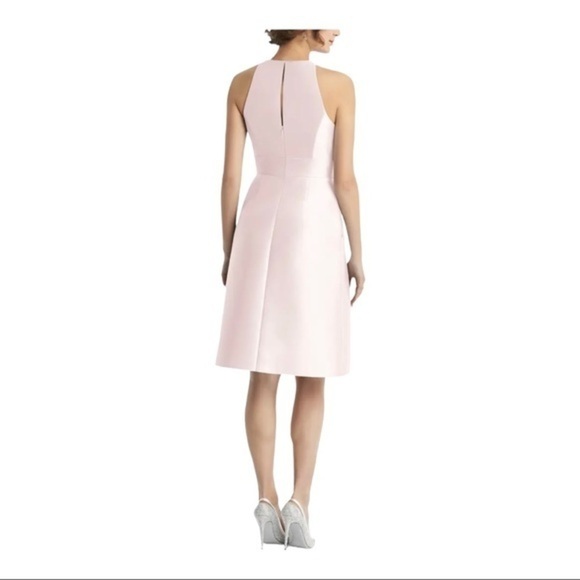 ALFRED SUNG Pink A-Line Halter Midi Dress - Picture 8 of 8